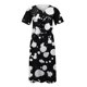 thumbnail image 4 of ICHUANYI Clearance Fashion Women Summer Printing Causal V-Neck Button Short Sleeve Vacation Pockets Dress(White, L) ICHUANYI WER2023081405270, 4 of 5