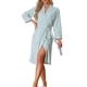 thumbnail image 1 of Bata de baño para mujeres INSPIRE CHIC, duradera, ligera, tipo kimono, bata de lujo para spa, resort y hotel, color gris azul, 1 of 5