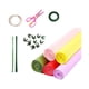 thumbnail image 1 of Kits de bricolaje de flores de papel crepé de 5 colores, 20 piezas de alambre de hierro floral verde para bebé Estilo A, 1 of 9