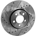thumbnail image 2 of New Cross-drilled and Slotted Brake Disc Compatible With Volkswagen Jetta GLI 6 Cyl 2.8L Jetta GLS 6 Cyl 2.8L Beetle GLS 4 Cyl 1.8L 1999-2010 By 19911 19996 34168 96806 117201, 2 of 8