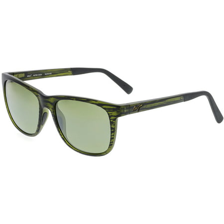Maui Jim Polarized Tail Slide HT740-15CM Green Square Sunglasses