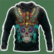 thumbnail image 3 of Sudadera con capucha con estampado 3D de la bandera de México y emblema nacional para hombre, sudadera de manga larga con estampado mexicano azteca, ropa de calle, 3 of 5