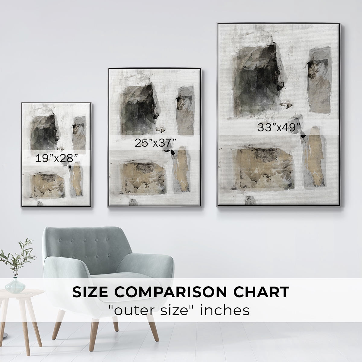 A Simple Love I V30 Framed Premium Gallery Wrapped Canvas - Ready to Hang - 27 x 41 - Silver Floating Frame