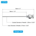 thumbnail image 2 of Unique Bargains 10 Pcs 19G 1.5 Inch Blunt Tip Dispensing Needle with Lure Lock for Refilling Liquid Inks Adhesives, 2 of 6