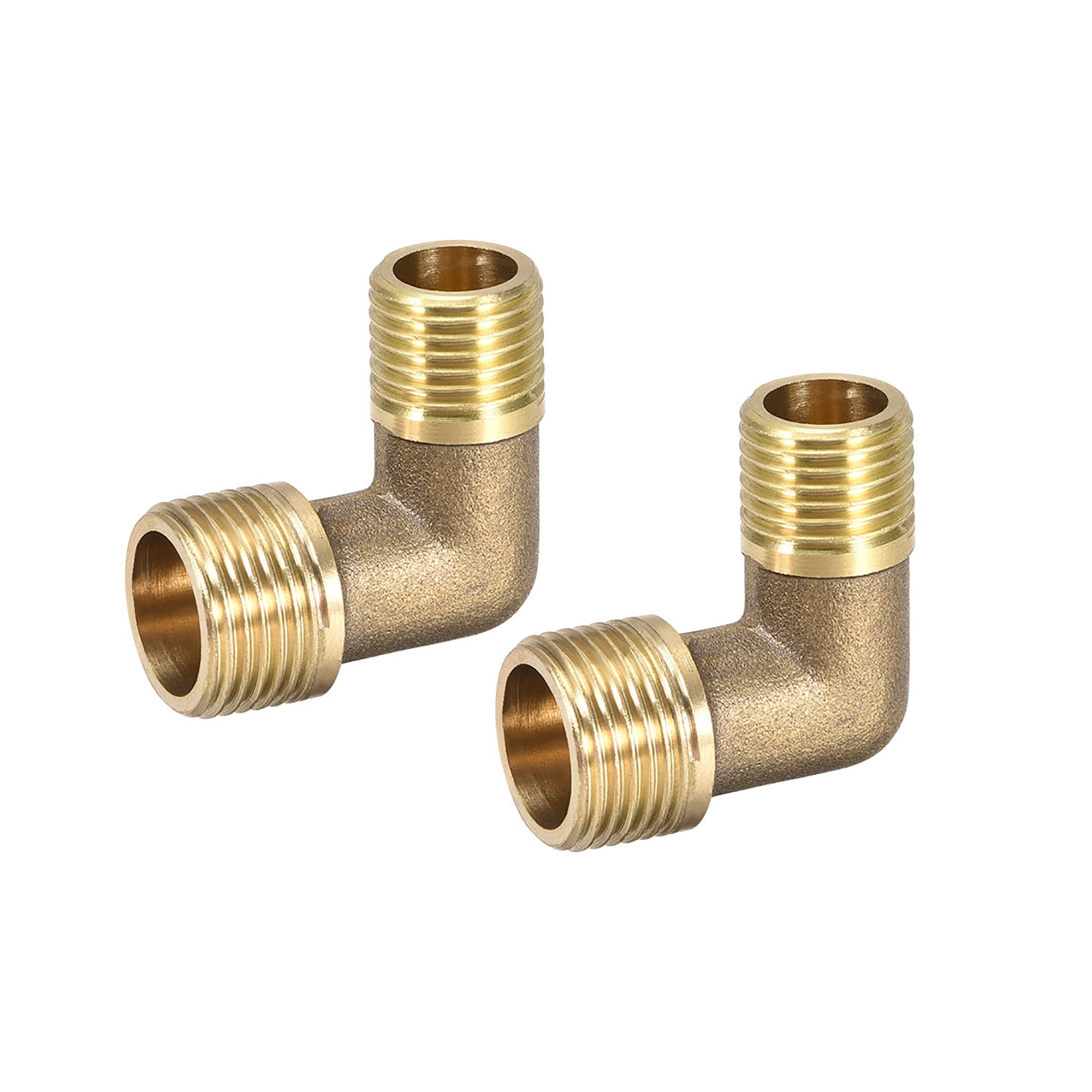 Brass Pipe Fitting,90 Degree Elbow,G1/4 Male x G3/8 Male 2pcs Walmart
