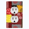 thumbnail image 1 of Metal Light Switch Plate Cover Colorful Safari African Tribal Art Pattern SFR005, 1 of 13