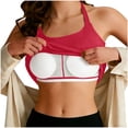 thumbnail image 3 of Craaazy Womens Sports Tops Solid Color Racerback Ribbed Sleeveless Built-in Bra Crop Tank Tops for Workout Yoga Gift, 3 of 6