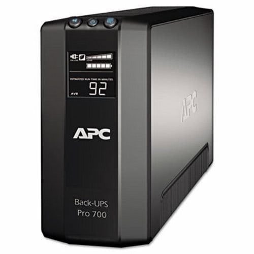 Apc BackUPS Pro 700 Battery Backup System, 700 VA, 6 Outlets, 355 J