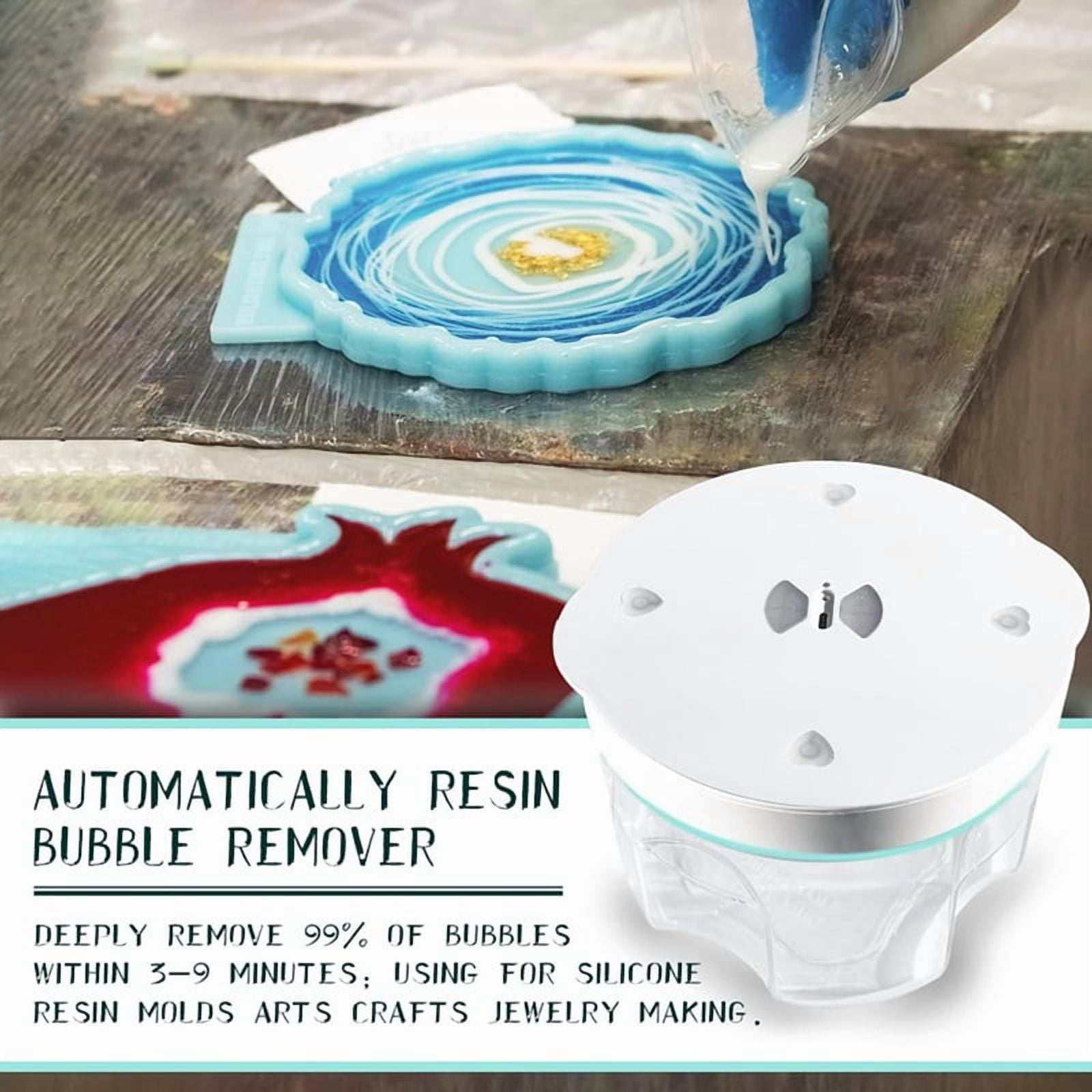 Resin Bubble Remover,2L 99.9% Bubble Removal in 5Min,Vacuum Degassing for Epoxy Resin,Silicone Molds Us Plug