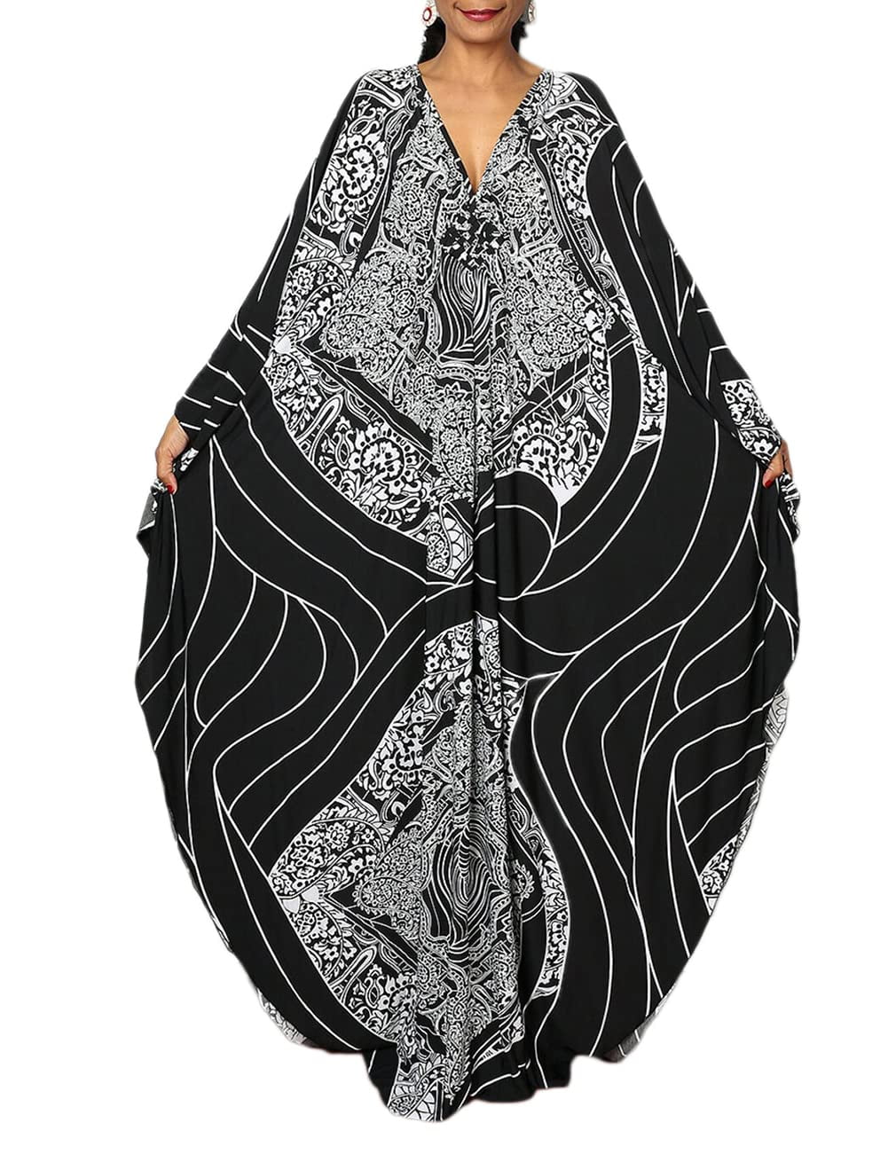 Bsubseach Plus Size Caftan Dress for Women Swimsuit Cover Up Summer ...