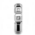 thumbnail image 4 of Anillo Color Plata Para Hombres de Acero Inoxidable Rectangulo con Onyx y Cuadro con Diamante, 4 of 4