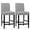 Gray, variant on Costway Set of 2 25'' Kitchen Breakfast Chairs Nailhead Bar Stools Gray