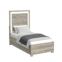 Vega Twin 5PC Bedroom Set with LED in Dual Tone