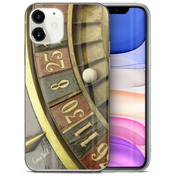 TPU Clear Case for iPhone 13 Pro Max with Vintage Roulette design phone cover