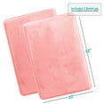 thumbnail image 5 of Nestl Set of 2 Absorbent Memory Foam Bath Mat Bathroom Rugs, Pink, Large 20"x32", 5 of 8