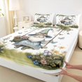 thumbnail image 3 of Castle Fairy Cute Gnome Bed Sheets for Child Teens,Spring Garden Flowers King Sheets, 3 of 7