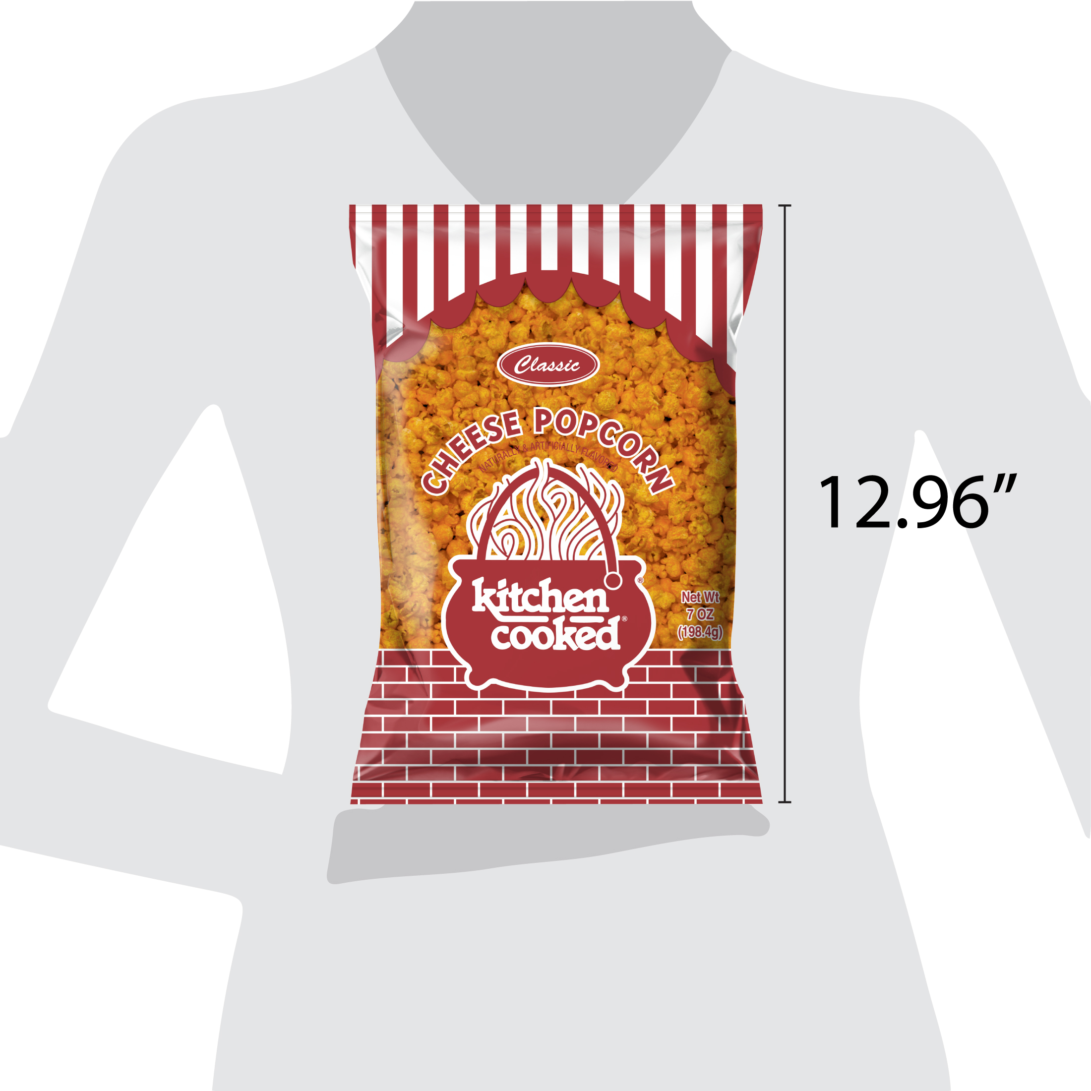 Kitchen Cooked Classic Cheese Popcorn, Gluten-Free, 7 oz Bag
