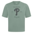 thumbnail image 2 of Men's Levelwear Green Philadelphia Phillies Crossway Oversized Luxe Signature Knit T-Shirt, 2 of 3