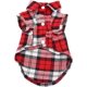 thumbnail image 1 of Camisa para perro a cuadros, ropa para perros, camisa para mascotas a cuadros, ropa para gatos a cuadros, camisa suave y cómoda (XL, rojo), 1 of 5