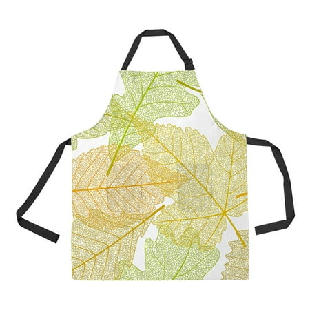 

ABPHQTO Autumn Leaves Apron Home Kitchen Apron with Pockets