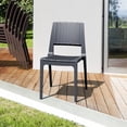 thumbnail image 6 of Luxury Commercial Living 34" Gray Outdoor Patio Wickerlook Dining Chair, 6 of 9