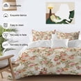 thumbnail image 3 of Pastoral Retro Rose Bedding Duvet Cover Set King Size 4 Pieces Vintage Red Flowers Gradient Texture Bedding Set with Zipper Closure, 1 Comforter Cover 92x106 Inches 1 Flat Sheet & 2 Pillow Cases, 3 of 7