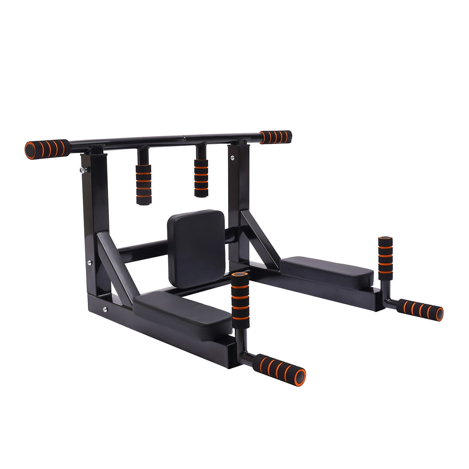 Wall Mounted Pull Up Bar Raise Dip Station Vertical Knee Exercise Equipment