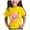 Yellow, variant on Tkrady Kids Boys Girls Spring Summer New Leisure Crew Neck Short Sleeve Cartoon Printed T Shirt Tops, Sizes 1-15 Years
