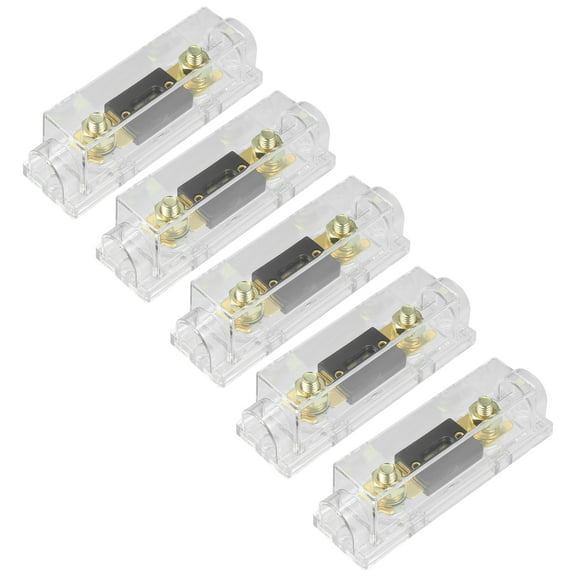 5pcs 100 Amp Fuse 0 4 8 10 Gauge Inline ANL Fuse Holders Clear Fuse Block for Car Audio Video Stereo