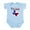 Sky Blue, variant on CafePress - Flag Map With Texas Infant Bodysuit - Baby Light Bodysuit, Size Newborn - 24 Months