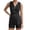 Black, variant on Denim 2 Piece Sets for Women Summer Fashion 2026 Button V Neck Vest Tops High Waist Shorts Business Casual Outfits