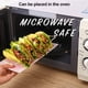 thumbnail image 4 of Juego de 3 soportes para tacos, soporte para conchas de taco de acero inoxidable, platos de bandeja para tacos para accesorios de regalos de barra de tacos, capacidad para 4 tacos cada uno, apto para horno para hornear brillar Electrónica, 4 of 5