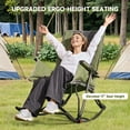 thumbnail image 4 of ROGALIS Outdoor Rocking Camping Chair,Foldable Outdoor Chair with Cup Holder and Phone Pocket, for Patio, Lawn and Garden,Green, 4 of 8