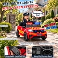 thumbnail image 3 of UBesGoo Licensed Land Rover 12V Kids Fire Rescue Ride On Car, Powered Ride on with Remote Control, Detachable Handheld Microphone, Siren & Emergency Lights, Bluetooth, Ages 2-5, 3 of 11
