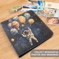 thumbnail image 4 of FORMRS 3 Ring Photo Album 4"x6" Self Adhesive Large Capacity PU Leather Cover, Watercolor Astronaut, 4 of 8