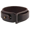 thumbnail image 3 of Brazalete Ancho Yinane Hombres Mujeres Cuero Doble Capa Marrón, 3 of 8