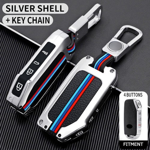 Car Key Fob Cover Case Protector Zinc Alloy 3 4 5 Buttons Remote Key Case Cover Fob For Kia Seltos Telluride K5
