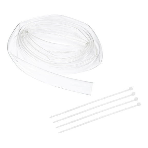 Uxcell 2 Pack Flexible Tubing, 20mm ID x 22mm OD - 6.6 Feet Long Clear Vinyl Water Pipe, Lightweight Plastic Hose Water Pipe with Zip Ties for Aquaponics, Air Hose, Irrigation