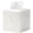 White, variant on Ceramic Tulips Tissue Box Cover - Modern Square Decorative Organizer for Facial Tissues, Farmhouse Style Home Decor for Bathroom, Bedroom, Living Room & Office