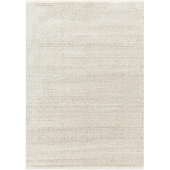 BoutiqueRugs Cinco Contemporary Area Rug - MediumGray, Ivory - 18" x 18" Sample