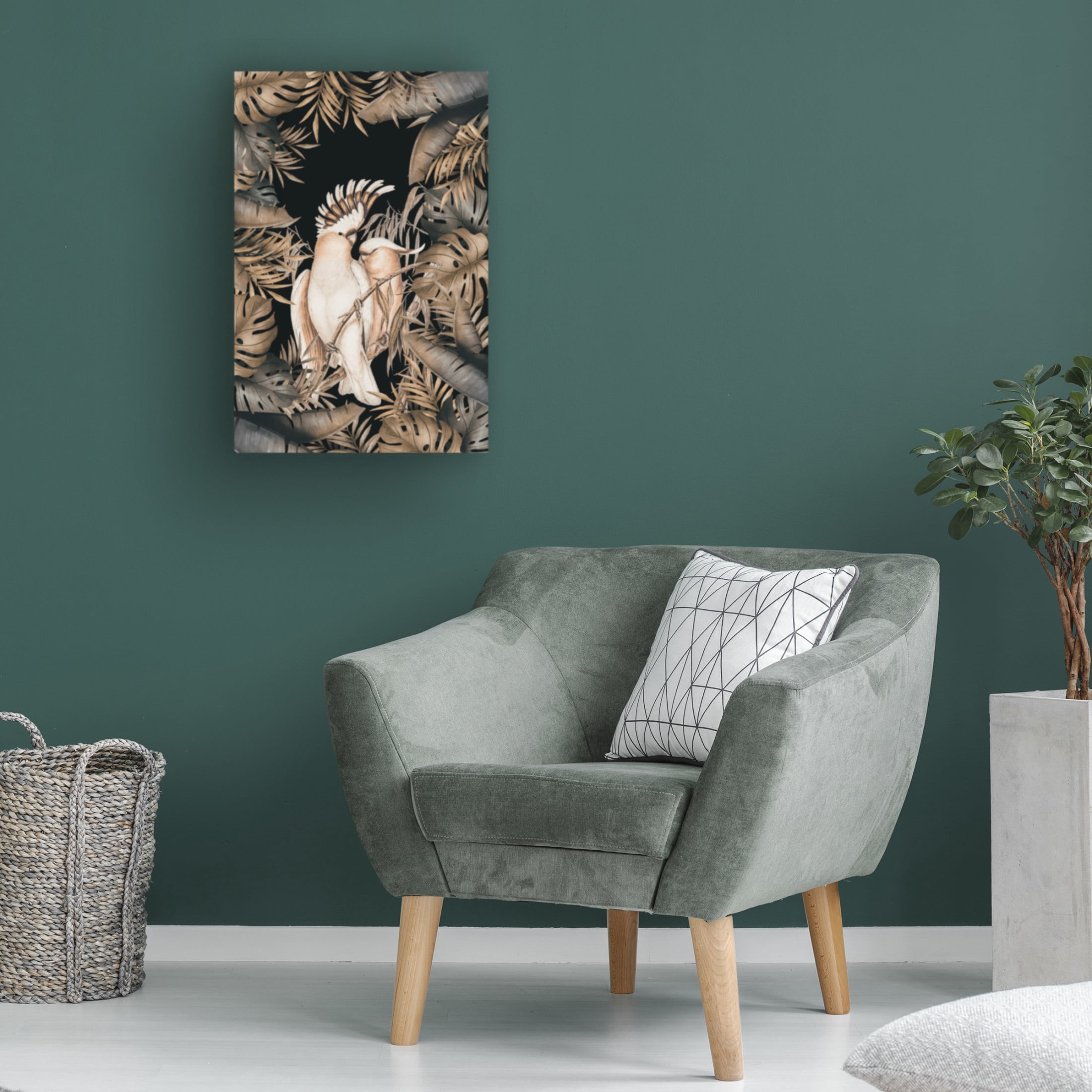 Trademark Fine Art Andrea Haase  Jungle With Cockatoos Canvas Wall Art