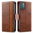 thumbnail image 3 of Case for Nokia G21 Cover Leather Wallet Folio Case Book Design Flip Magnetic Closure - Brown, 3 of 5