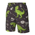 thumbnail image 6 of Uemuo Dinosaur Skeleton Pattern Men's Swim Trunks Hawaiian Beach Bathing Suit Swimsuits Beach Quick-Dry Shorts with Pockets-Medium, 6 of 9