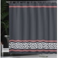 thumbnail image 3 of Ambesonne Abstract Shower Curtain, Simple Style Greek Pattern, 69"Wx75"L, Black Coral and White, 3 of 4