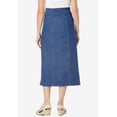 thumbnail image 2 of Woman Within Plus Size Petite Pull-On Flex Elastic-Waist Stretch Denim Skirt, 2 of 6