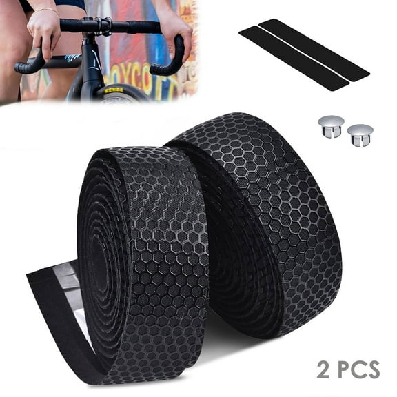 2Pcs Bike Handlebar Tapes, AYAMAYA EVA Anti-Slip Road Bicycle Bar Tape with End Plugs for an Awesome Comfortable Ride