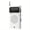 White, variant on Portable AM/FM Radio with High-Volume Speaker & Headphone Jack - Battery Operated (2AA), Ideal for Indoor/Outdoor Use - For Seniors - Perfect Gift for Seniors