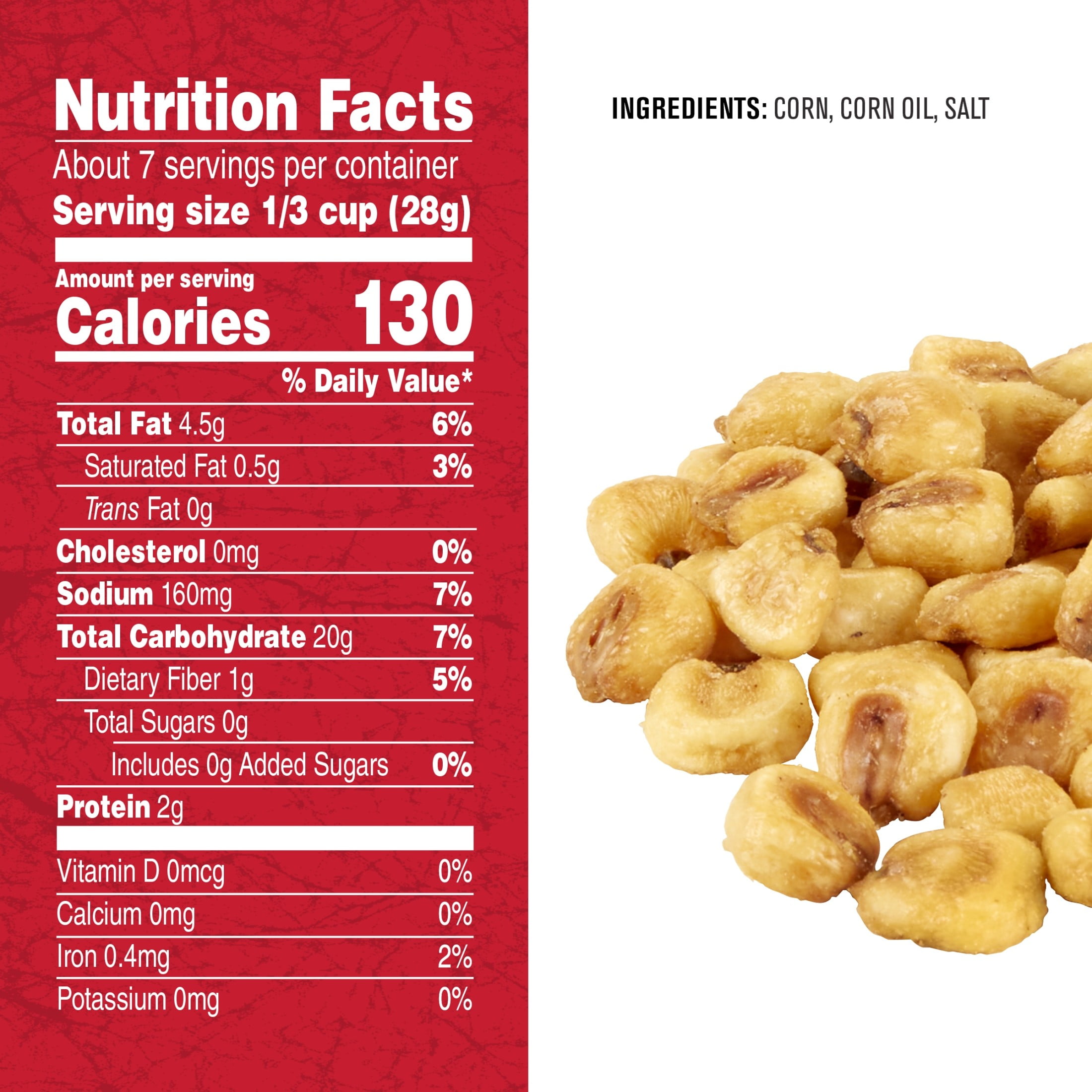 (12 pack) CORN NUTS Original Crunchy Corn Kernels Flavored Nuts Snack, Ready-to-Eat, Shelf-Stable, 7 oz Resealable Plastic Bag