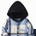 thumbnail image 3 of Kaprioy Boys Winter Clothes Toddler Baby Boy Clothes Plaid Long Sleeve Patchwork Hoodie Top + Pants 2pcs Fall Winter Outfits Set Boys Clothes Boys Outfits, 3 of 6