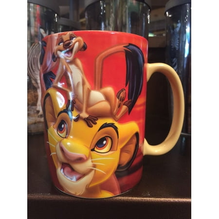 Fire King Stackable Mug - disney parks the lion king simba pumbaa and timon ceramic coffee mug new